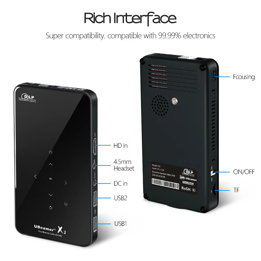 AUN светодиодный проектор X2. 3D Бимер. Встроенный Android wifi/Bluetooth. Мини для домашнего