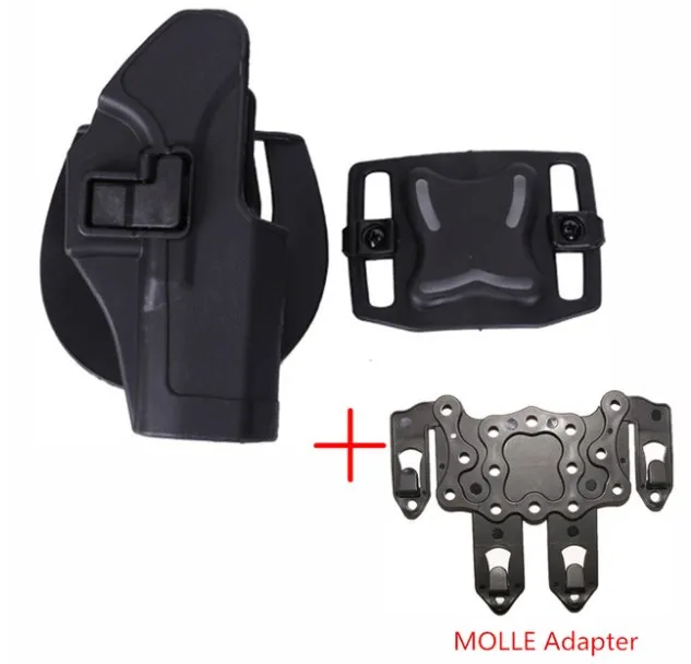 holster and adapter Тактическая кобура весло пистолет пояс пистолет кобура для Glock 17 19 22 23 31 32 Кобура Правая рука - Цвет: holster and adapter