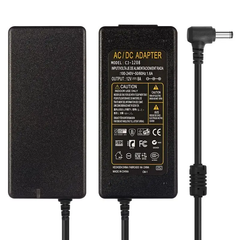 

30pcs DC 12V 8A lC Power Adapter Supply For CCTV 5050 Magic WS2811 Strip Light AC 220V To 12V Transformer For LED RGB Controller
