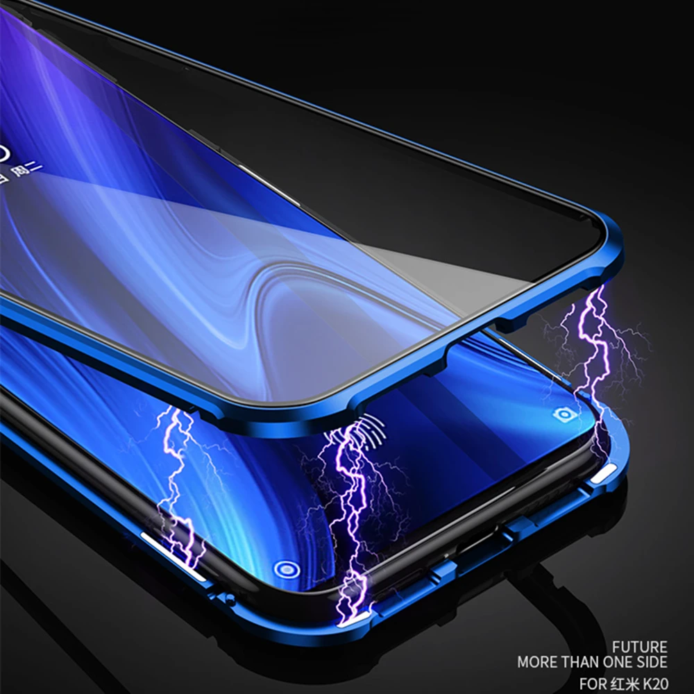 Магнитный адсорбционный металлический чехол для телефона Xiaomi 9 9se Redmi K20 Note 7 Pro CC9 A2 6X9 T двусторонний Магнитный чехол из закаленного стекла