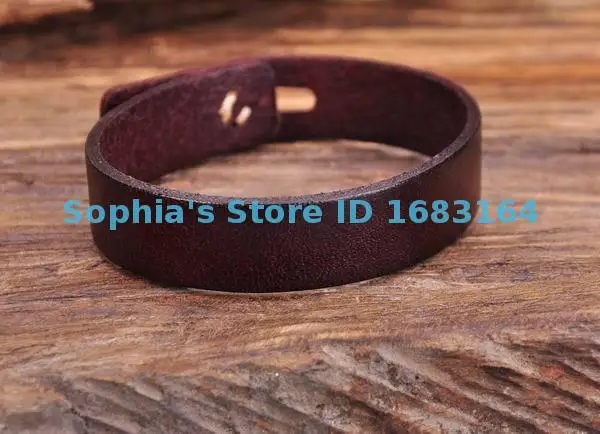 G144 коричневый милый кнопки в стиле ретро ручной работы из гладкой кожи браслет наручная повязка наручник для мужчин