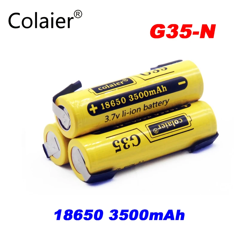 2 шт. Colaier 18650 3500 мАч G35-N 3 7 В литий-ионная аккумуляторная батарея 20A литиевая с