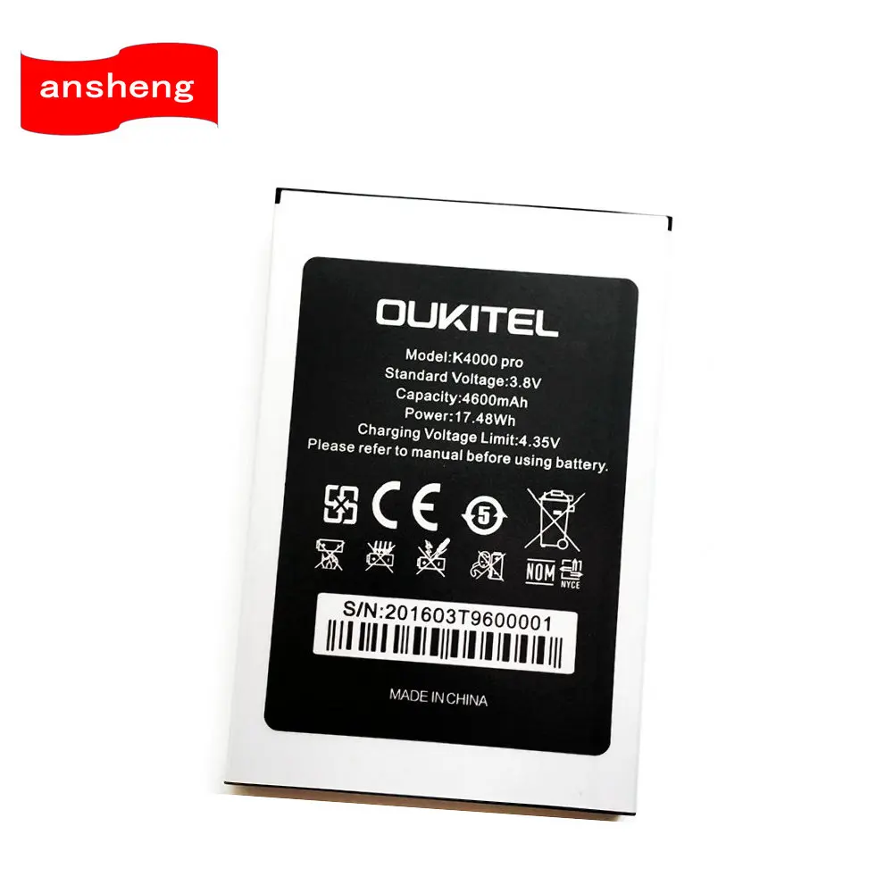 Высококачественный аккумулятор 4600 мАч для смартфона Oukitel K4000Pro K4000 Pro | Мобильные