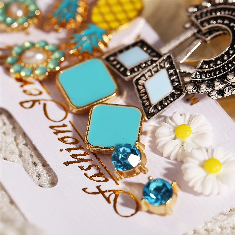 Набор сережек для женщин в стиле бохо винтажный Комплект с изображением