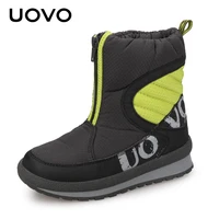 uovo 2021 new shoes for boys and girls high quality fashion kids winter boots warm snow childrens footwear size 30 38