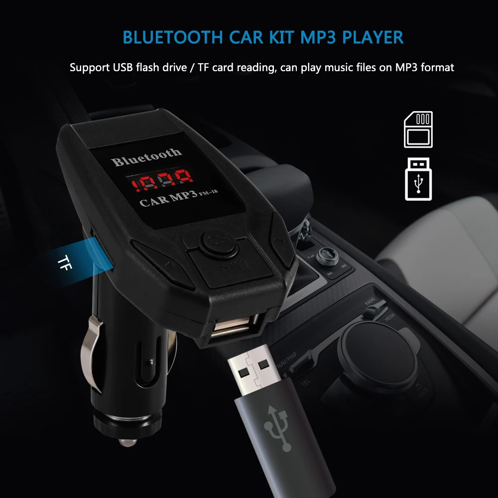 Фото ONEVER автомобильный Стайлинг Bluetooth FM передатчик Беспроводной хэндс фри микро CD USB ONEVER автомобильный Стайлинг Bluetooth FM передатчик Беспроводной хэндс фри микро CD USB