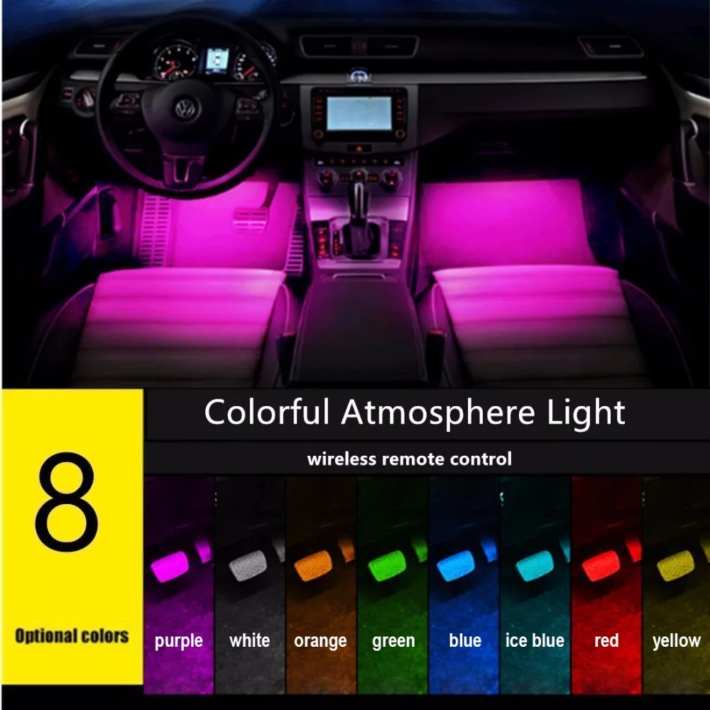 Автомобильный Стайлинг RGB Светодиодные ленты светильник s Цвета автомобильное