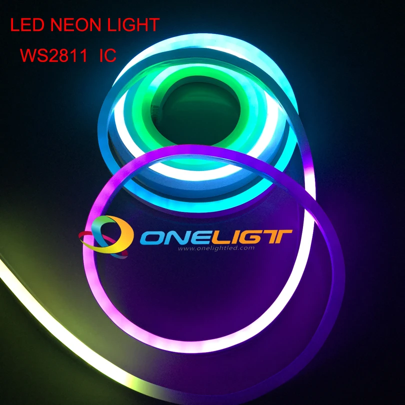 RGB WS2811 IC LED полноцветный гибкий светодиод неоновый шнур световая полоса