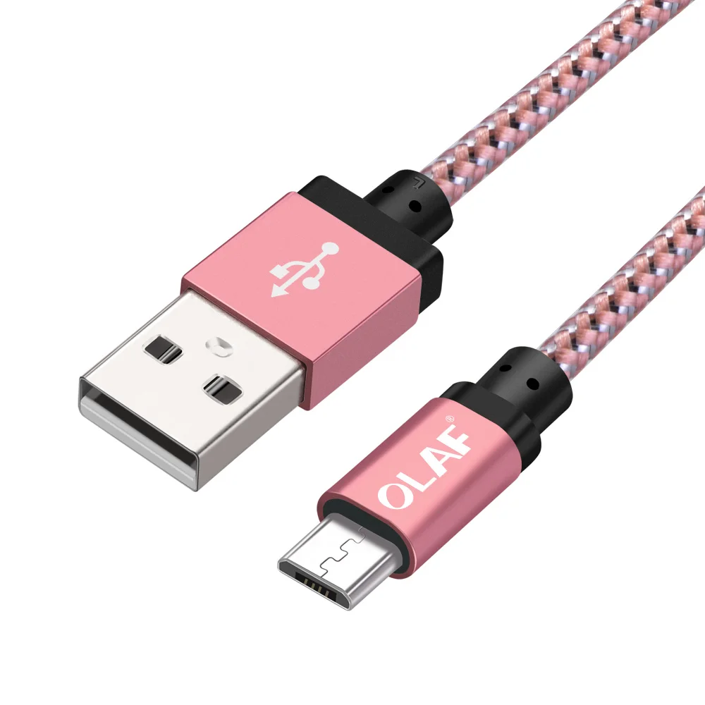 Олаф нейлоновый Кабель Micro-USB в оплетке 1 м/2 м/3 м Синхронизация данных USB кабель зарядного устройства для samsung htc huawei Xiaomi Android автомобильные кабели зарядного устройства