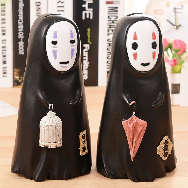 Забавный резиновый кукла MoneyBox Miyazaki Hayao унесенная спиралью без лица фигурка