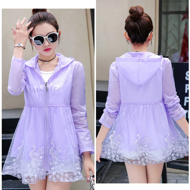 Куртка женская Солнцезащитная с капюшоном модная повседневная верхняя одежда