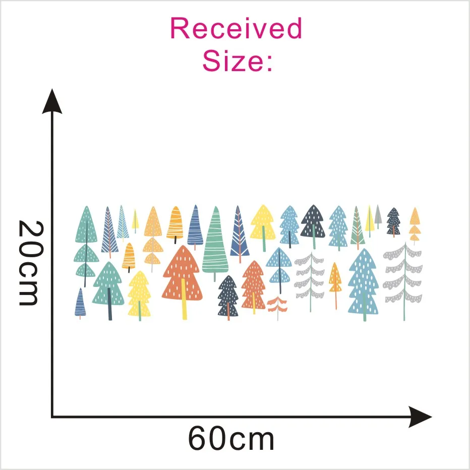 Настенные наклейки в скандинавском стиле цветные на дерево виниловые стену для