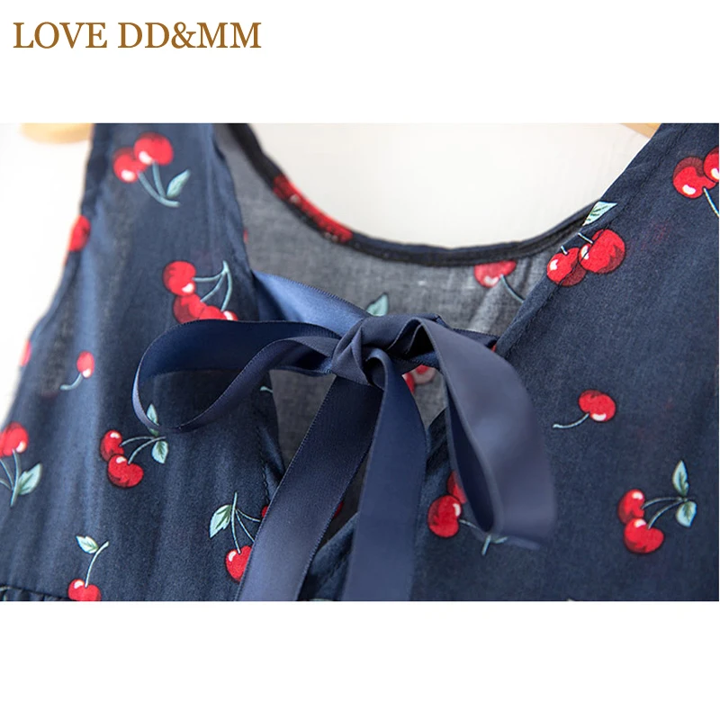 Платья для девочек LOVE DD &amp MM летние модные милые простые с изображением вишенок |