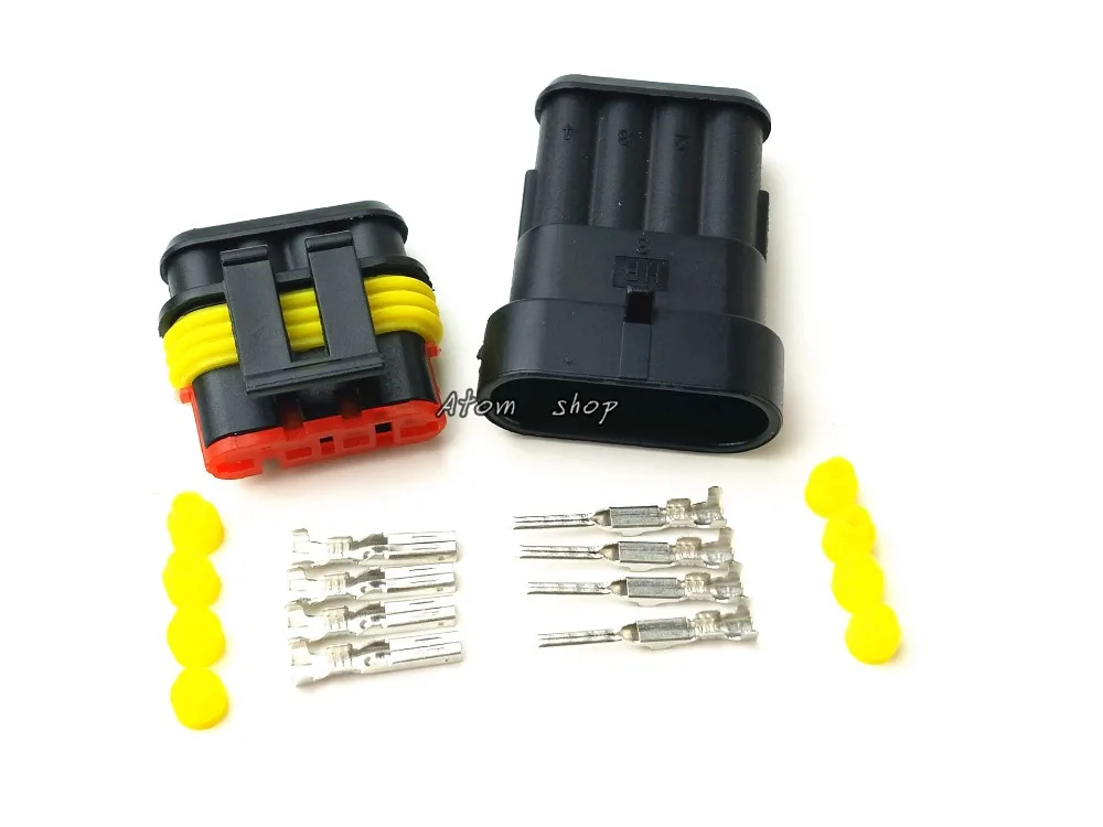 5 комплектов комплект 4 Pin способ Водонепроницаемый электрические провода