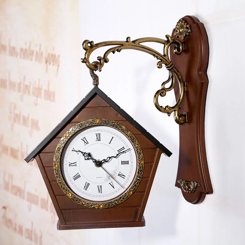 Saat цифровые Двухсторонние настенные часы Reloj de Pared винтажные Relogio Parede Horloge Murale Duvar