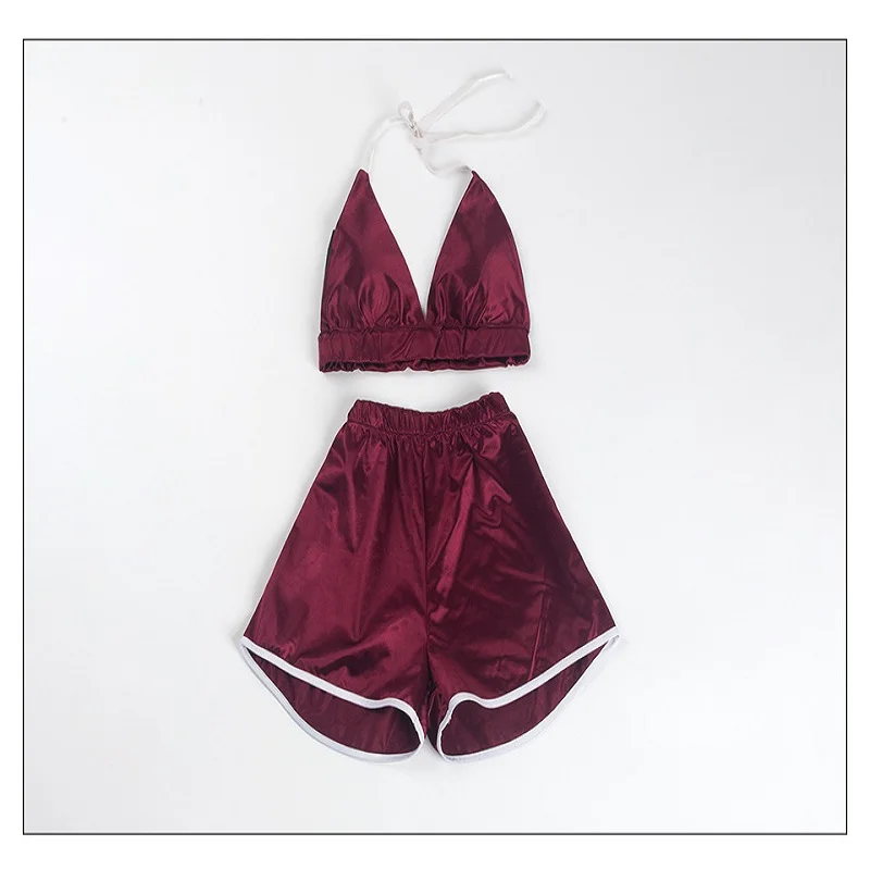 Модные пикантные глубоким v образным вырезом укороченный топ без рукавов и