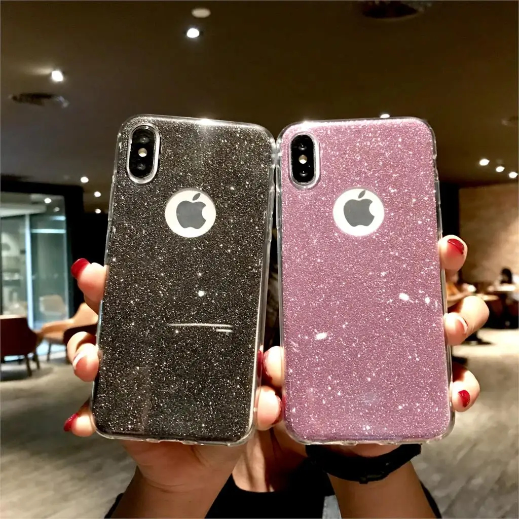 Ультратонкий Блестящий силиконовый чехол из ТПУ для iphone XS MAX Мягкий защитный XR X SE