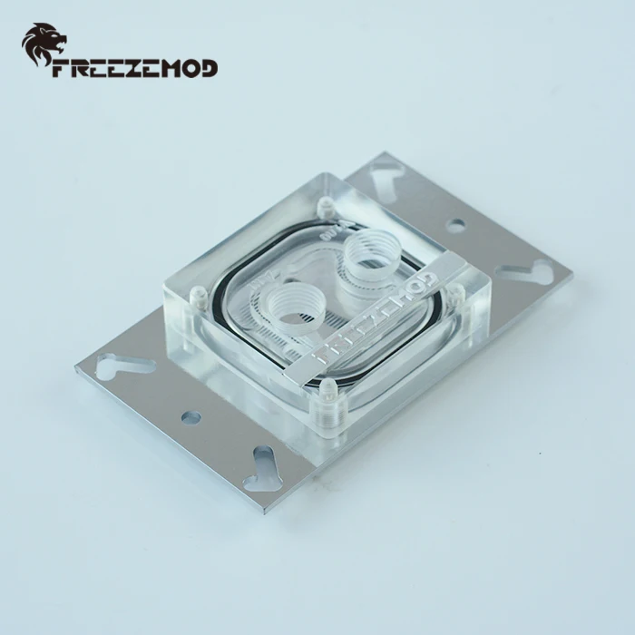 FREEZEMOD cpu акриловый компьютер PC водяная жидкость кулер блок база медь с микроканалом для AMD AM3+ AM4 RGB светильник. AMD-PM3D