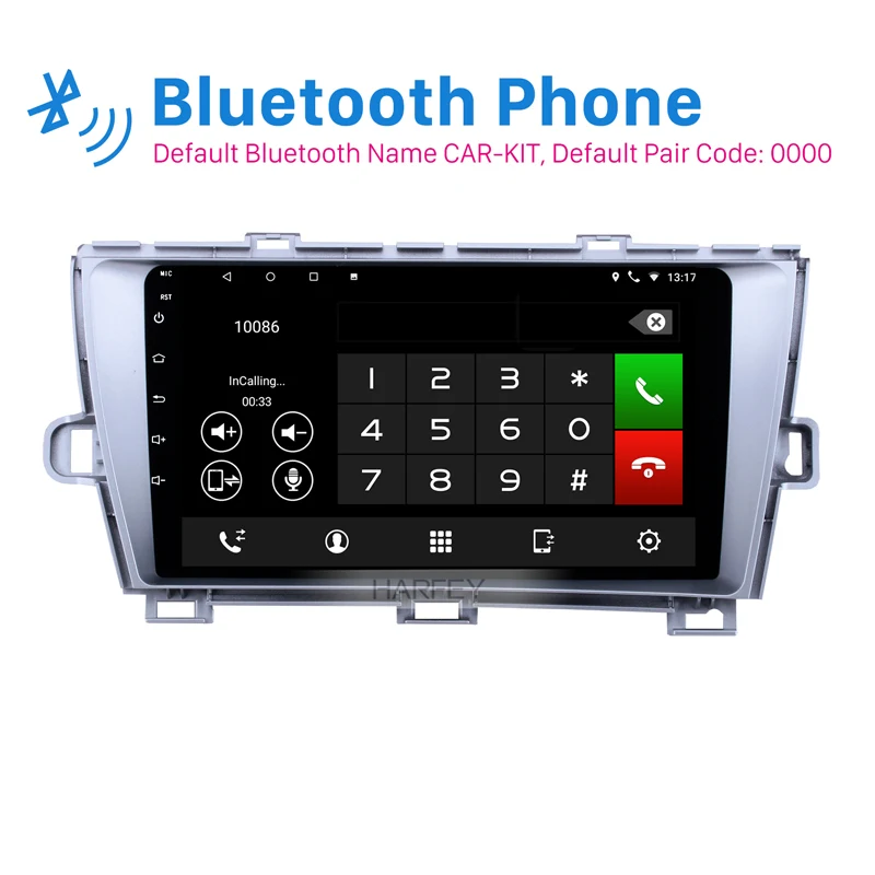 Harfey 9 &quotHD тачскрин радио Android 10 0 для Toyota Prius 2009 2013 левосторонний драйвер gps Bluetooth