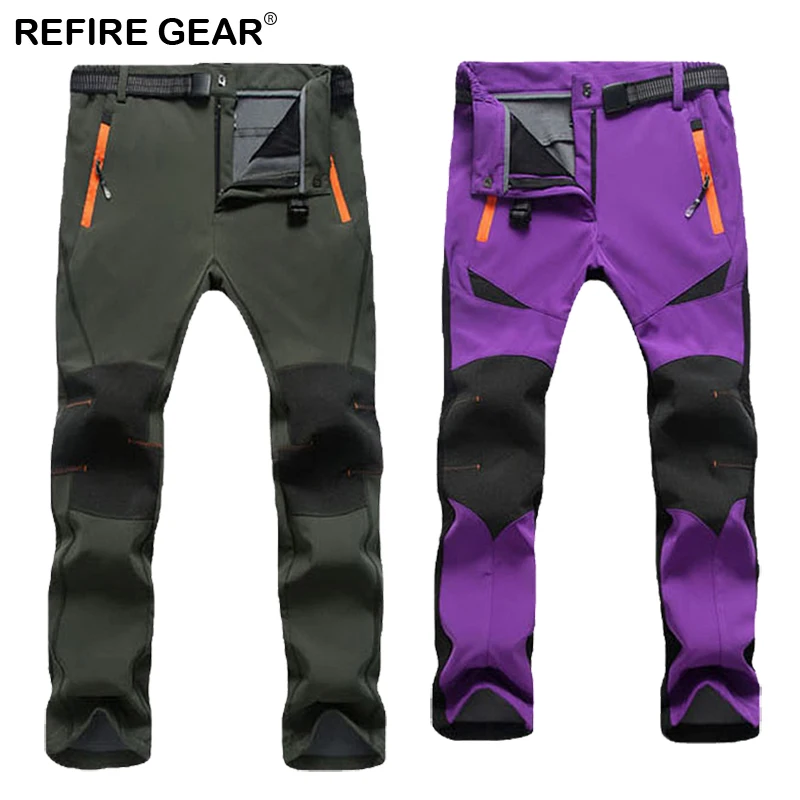 Мужские и женские брюки ReFire Gear Осенние уличные штаны из мягкой флисовой ткани