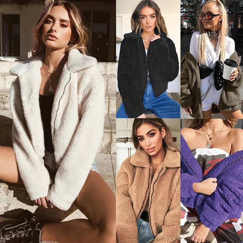 Женское флисовое пальто Manteau Femme Hiver свободное кашемировое теплое кардиган