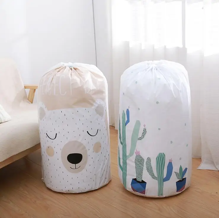 Dirty Clothes Hamper Organizer Large Waterproof Drawstring Laundry Bucket Bathroom kitchen Sundries Toy Storage Basket | Дом и сад