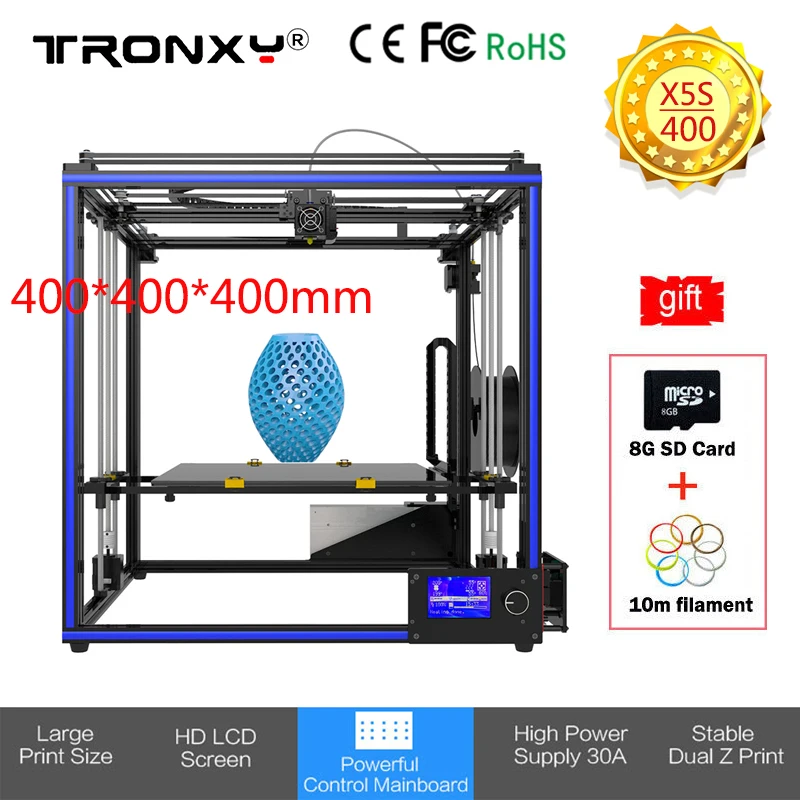 400*400*400 мм Модернизированный Tronxy X5S 3D принтеры комплект широкоформатной печати