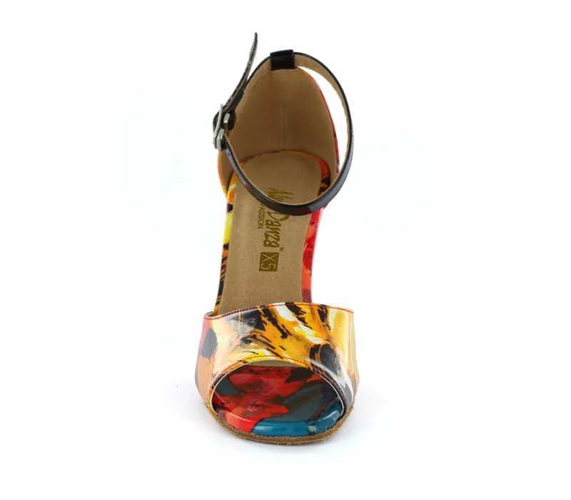 2017 Zapatos Salsa Mujer цветок Для женщин девочек Костюмы для латиноамериканских танцев