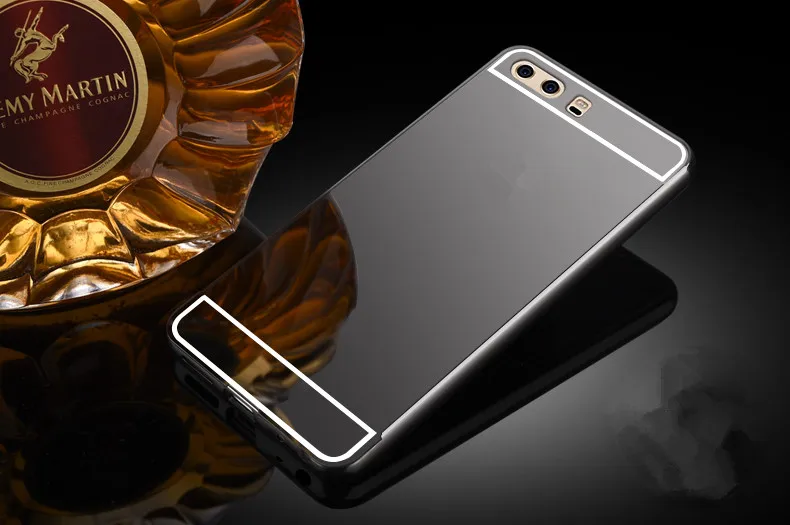 Чехол для Huawei Honor 9 роскошный зеркальный металлический алюминиевый + акриловый