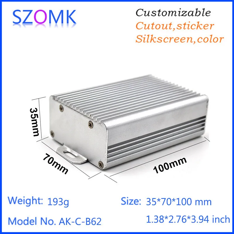 Алюминиевый корпус szomk 1 шт. 35*70*100 мм сделай сам печатная плата Настенный