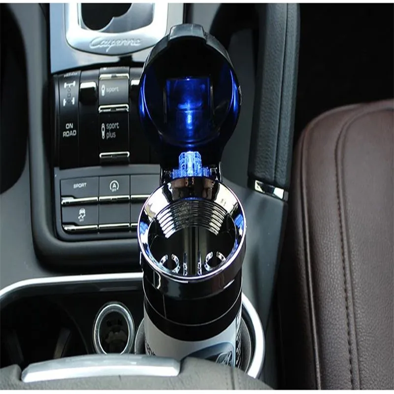 Автомобильная пепельница автомобильная мусорная корзина со светодиодной