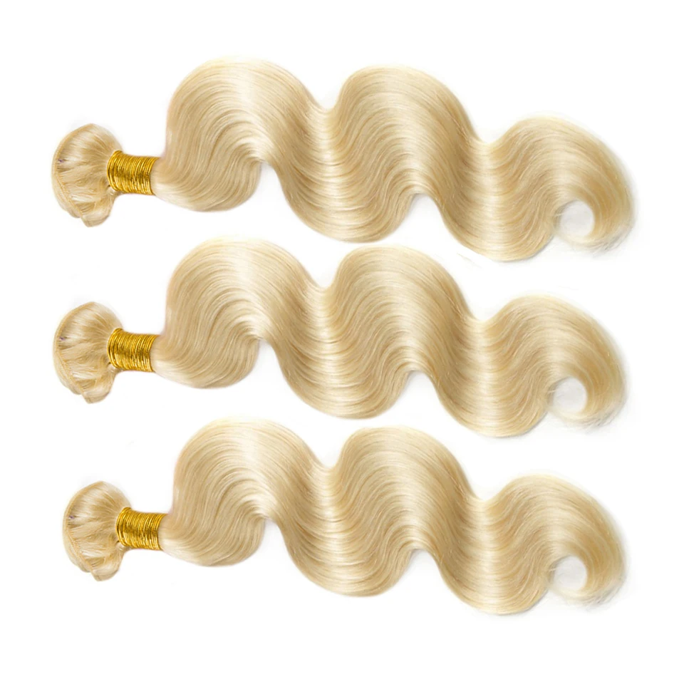 Brazilian Hair Weaves Bundles Human 3Pcs Body Wave #613 Blonde 7A Remy Extension Free Shipping Sunper Queen | Шиньоны и парики