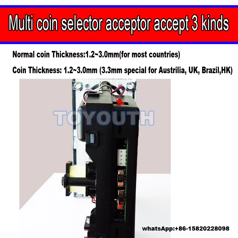 Мульти монетоприемник электронный от 1 до 3 монет Расширенный JY 928 ЦП монеты