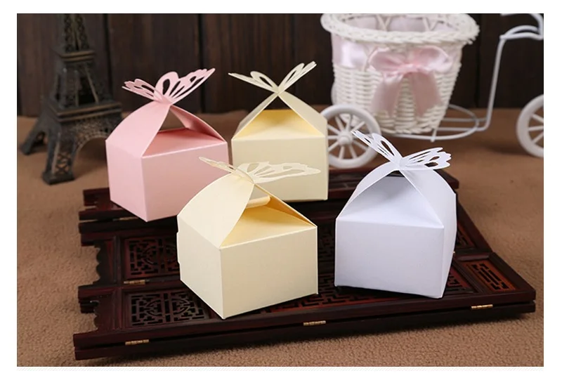 1000 шт Бесплатная доставка жемчужная бумажная Свадебная коробка для сладостей с