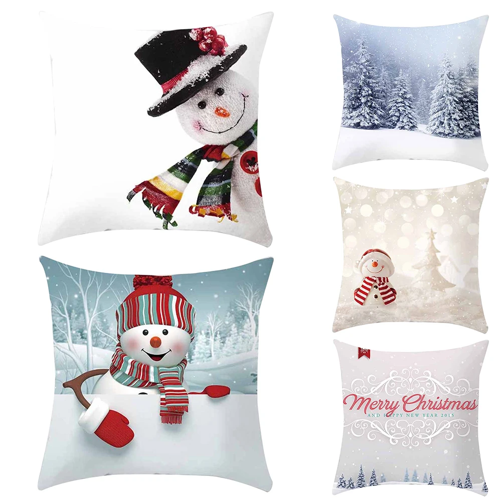 45*45 см Рождественский Снеговик наволочка для дивана кровати автомобиля Декор