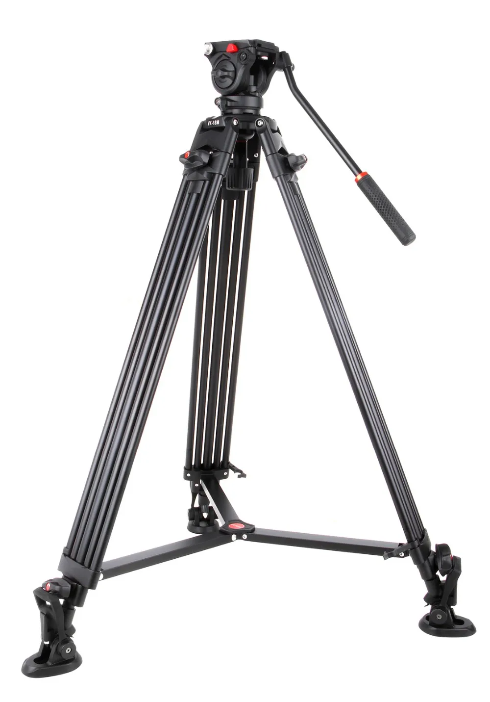 Viltrox VX-18M 1,8 м Профессиональный усиленный со стабилизатором алюминиевый нескользящий видео штатив+ жидкая сковорода головка+ сумка для переноски для камеры DV