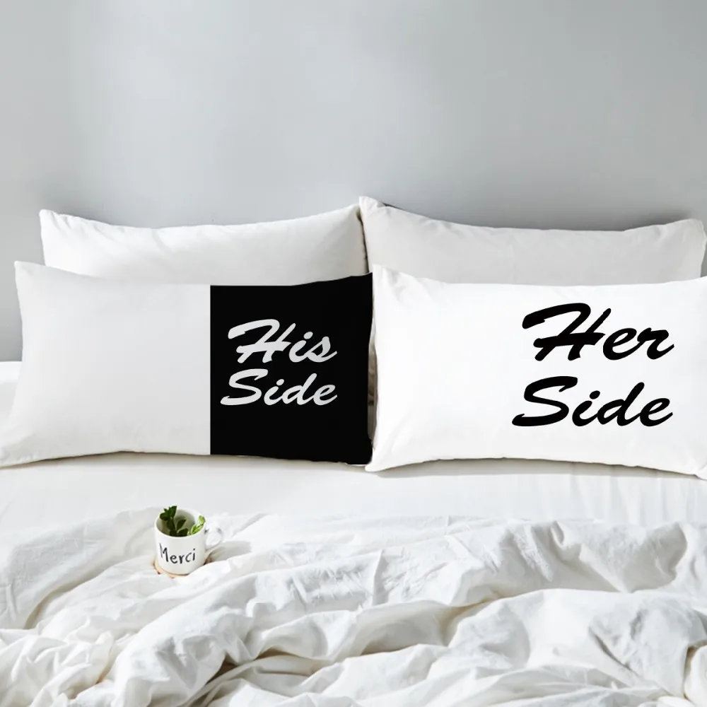 Черно белая наволочка BeddingOutlet для кровати 2 предмета размера|pillow case|bed pillow casecouple