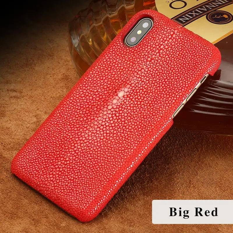 Чехол LANGSIDI из натуральной кожи ската для iphone XS MAX XR XS X 6 6S 7 8 plus, роскошный кожаный чехол ручной работы на заказ - Цвет: 05