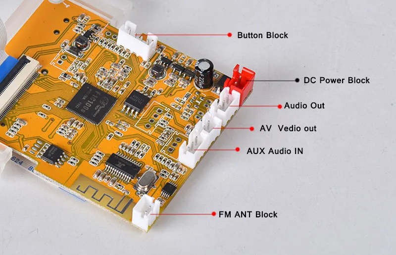 DC9-12V 4,3 дюймовый ЖК-модуль декодера без потерь Bluetooth DTS FLAC APE AC3 WAV MP3 MP4/MP5 HD видео декодирование доска