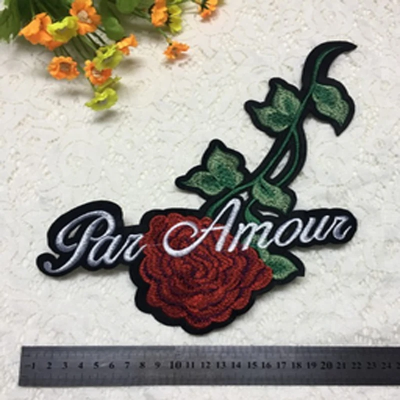 Fashion Rose Embroidered flower patch Clothing accessories Sweater Jacket Patch Decoration DIY Pants repair Stickers decoration | Дом и сад