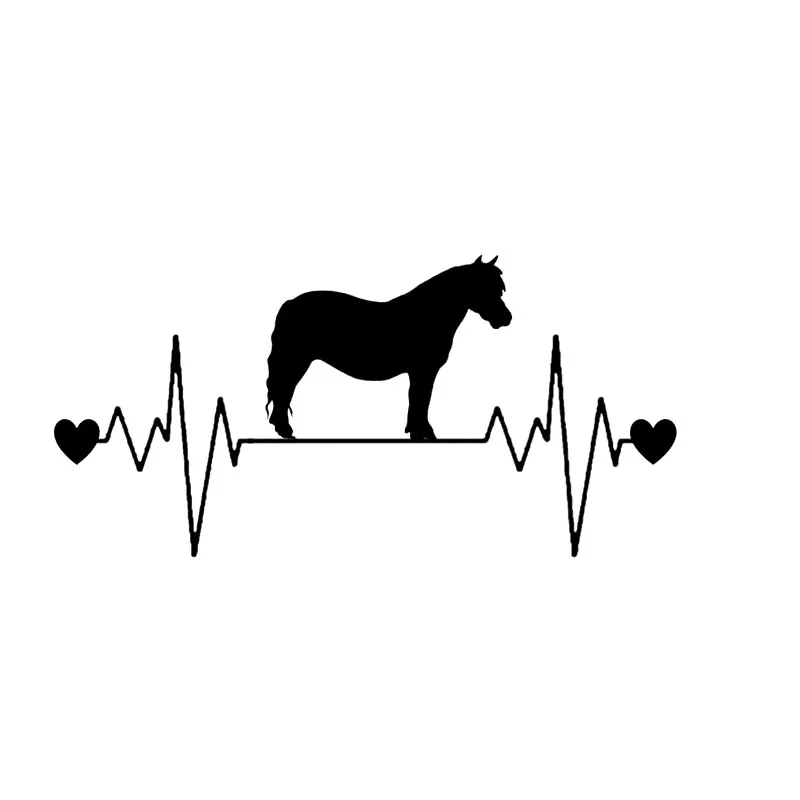 20 см * 9 6 миниатюрная Автомобильная наклейка с рисунком лошади сердцебиения и