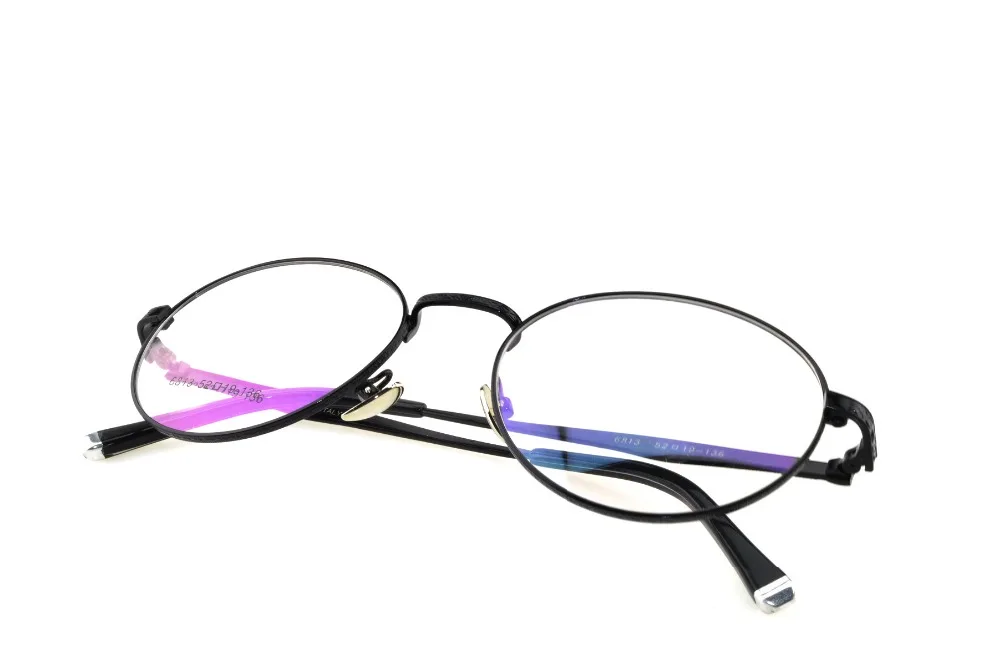 Круглые очки из титанового сплава в стиле ретро оптическая оправа изготовленная