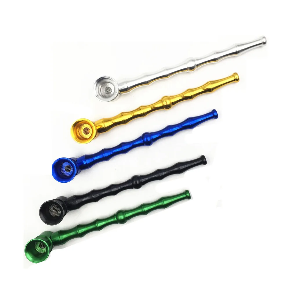 Small Bamboo Tobacco Stems Smok Metal Pipes Portable Creative Smoking Pipe Herb Gifts Grinder Smoke | Дом и сад