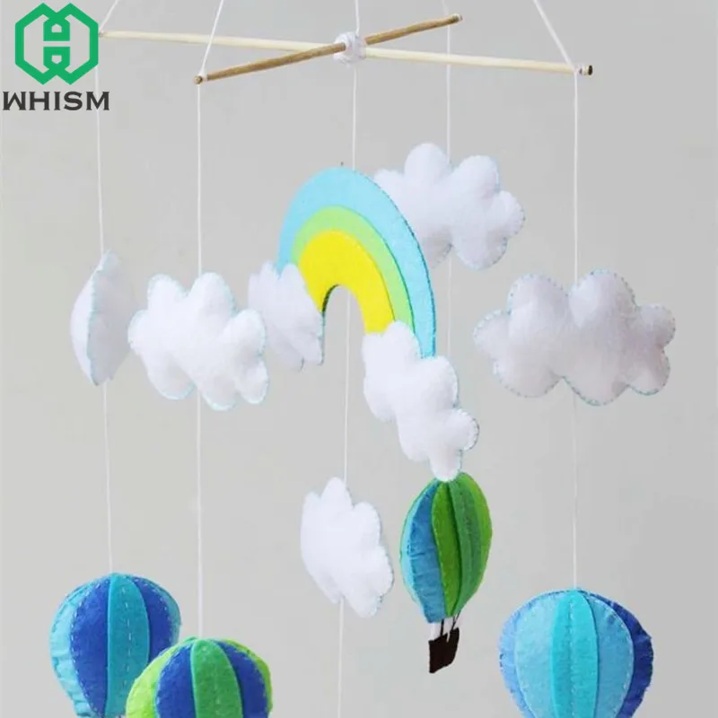 WHISM милый колокольчик кулон ручной работы облака нетканый Войлок номер колокольчики красочные фото реквизит украшения Дети подарок