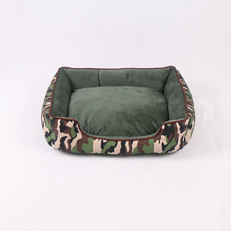 Высокое Качество Зимние теплые кровати для собаки камуфляжная цветной питомник