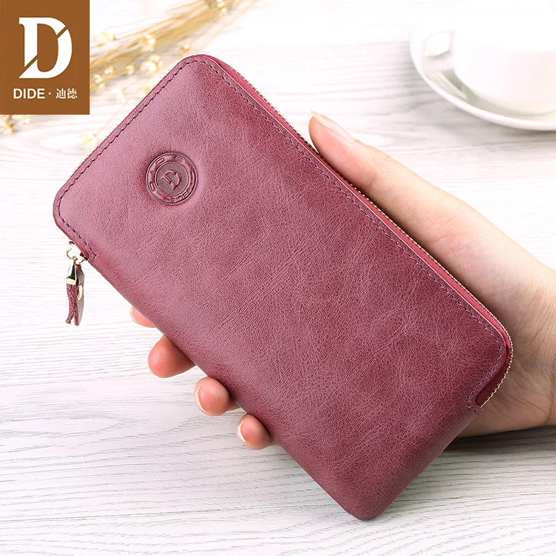 DIDE модная женская сумка Женский кошелек клатч из натуральной кожи брендовый для