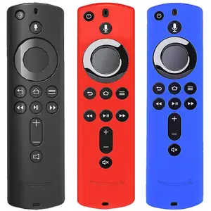 tv remote control protective case soft silicone cover dust protect anti slip skin shell for amazon 5 9 inch fire tv stick 4k free global shipping