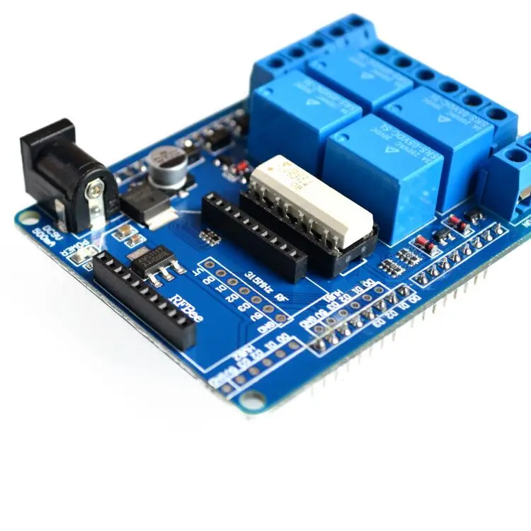 70 Вт постоянного тока 4 Реле Щит 9V для UNO R3 XBEE 315 433MHzo | Электронные компоненты и