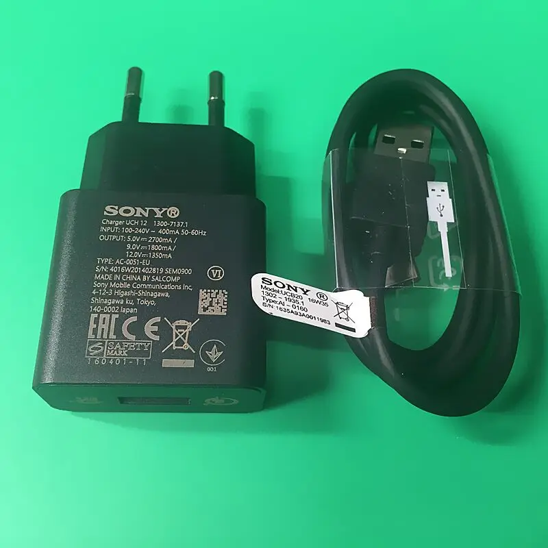 Оригинальное зарядное устройство sony UCH12 QC 3,0 быстрое зарядное устройство для xperia z/z1/z3/z3 compact plus/X/XA/XP/XZ Смартфон Usb настенный адаптер