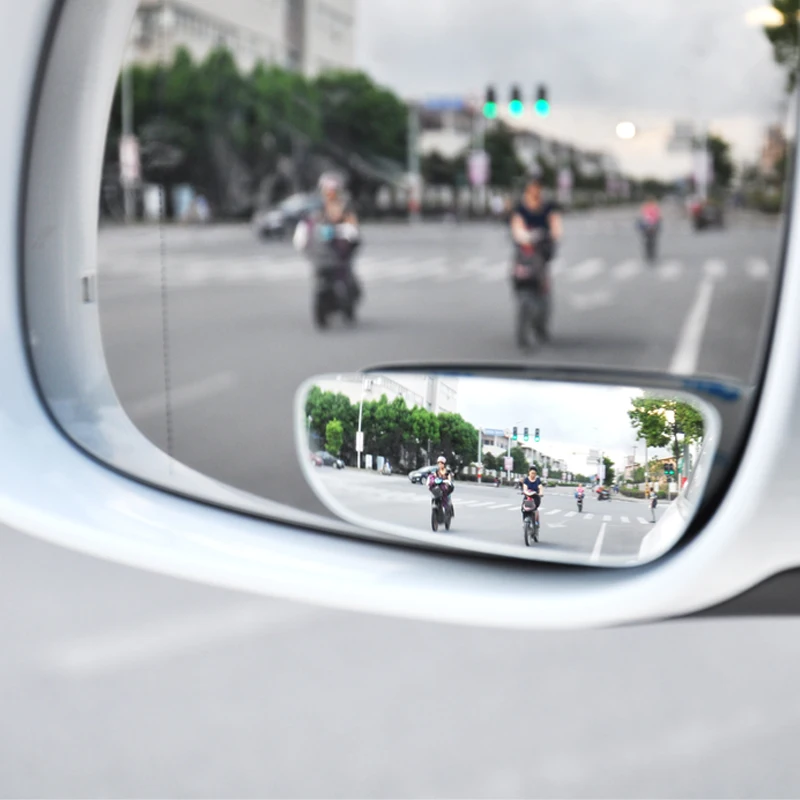 2pcs 360 Degree Adjustable Glass Frameless Car Rearview Rear View Mirror Reversing Wide Angle Auxiliary Blind Spot | Аксессуары для